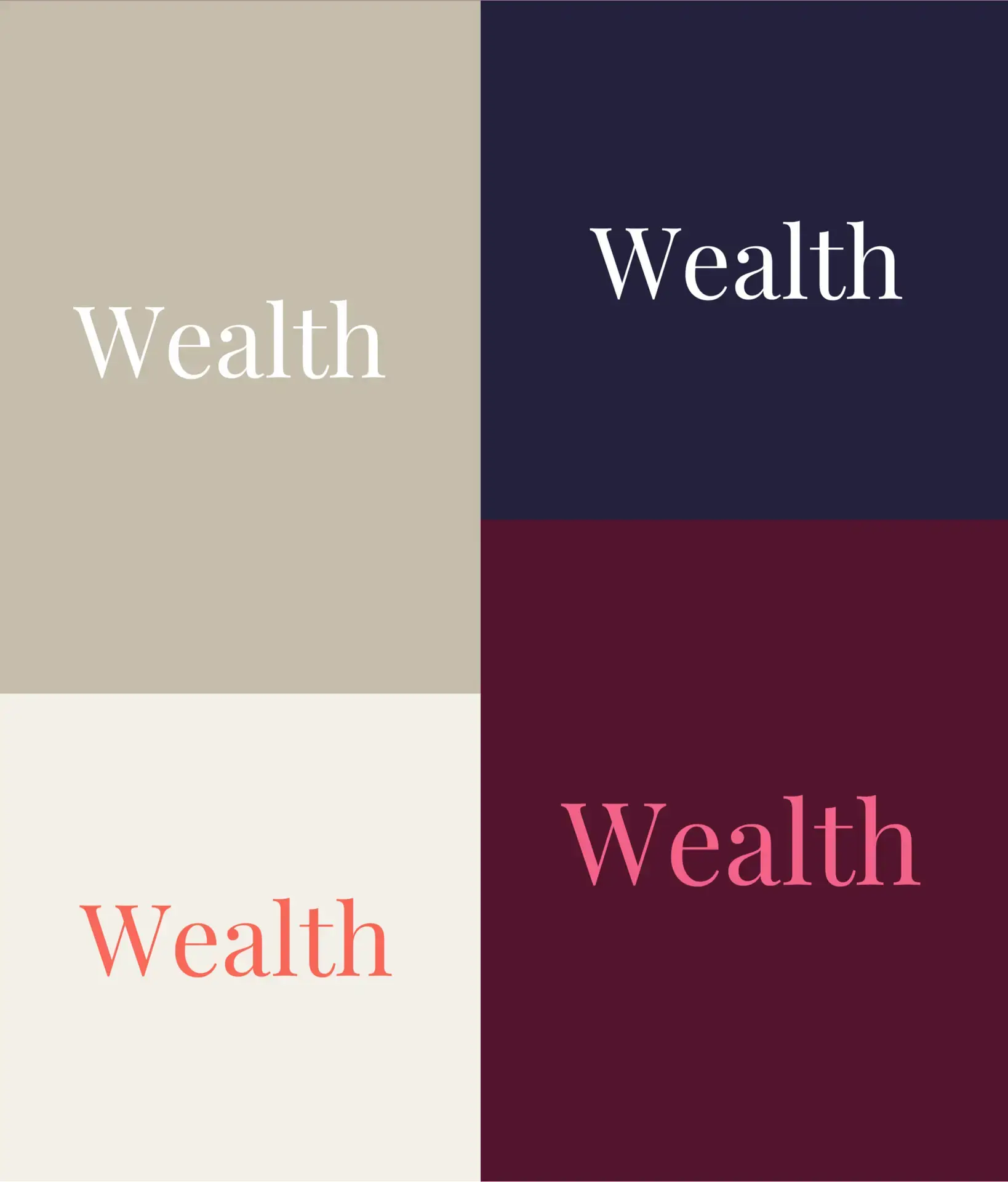http://WEALTH%20brand%20color%20palette%20and%20typography%20showcasing%20diversity%20and%20sophistication