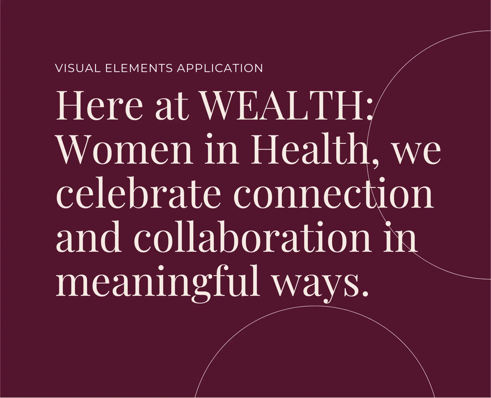 WEALTH brand color palette and typography showcasing diversity and sophistication